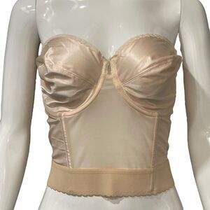 CABERNET Form Bustier Size 40D Wired Corset Bra Peach Nude Pink Style 370